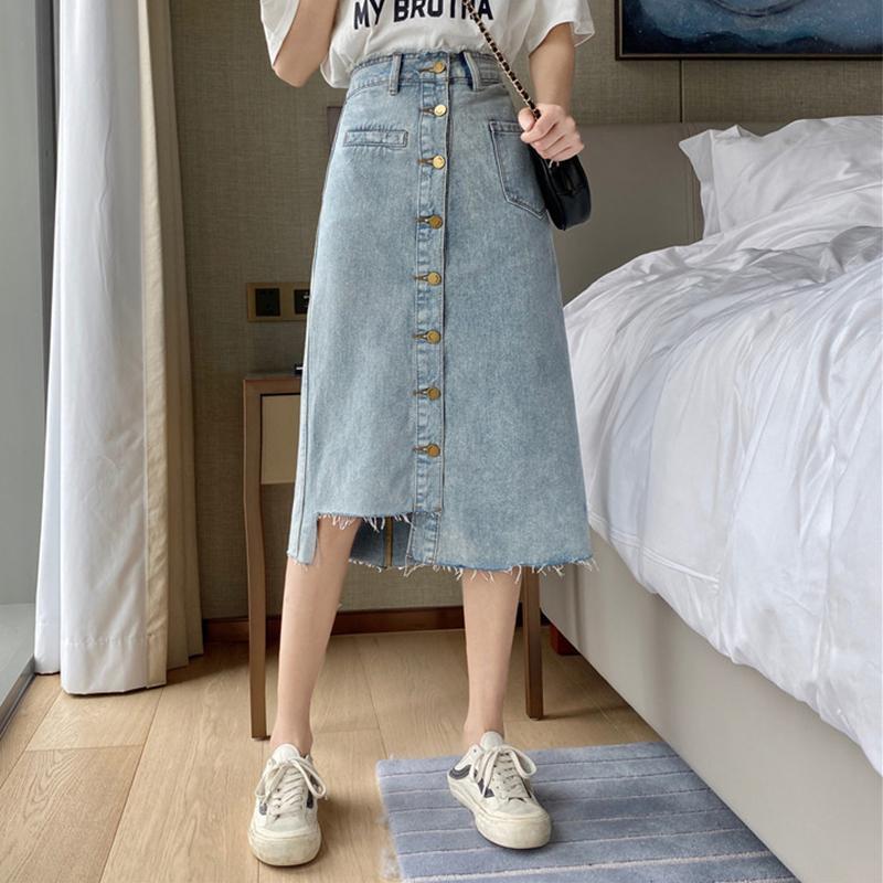 High-waisted skirt for women in summer 2024 new large size slimming design niche irregular A-line skirt trendy