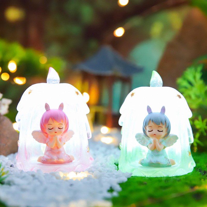 Annie Baby Prayer Night Light Star Lamp Creative ins Girls Bedroom Bedside Table Atmosphere Decoration Small Table Lamp