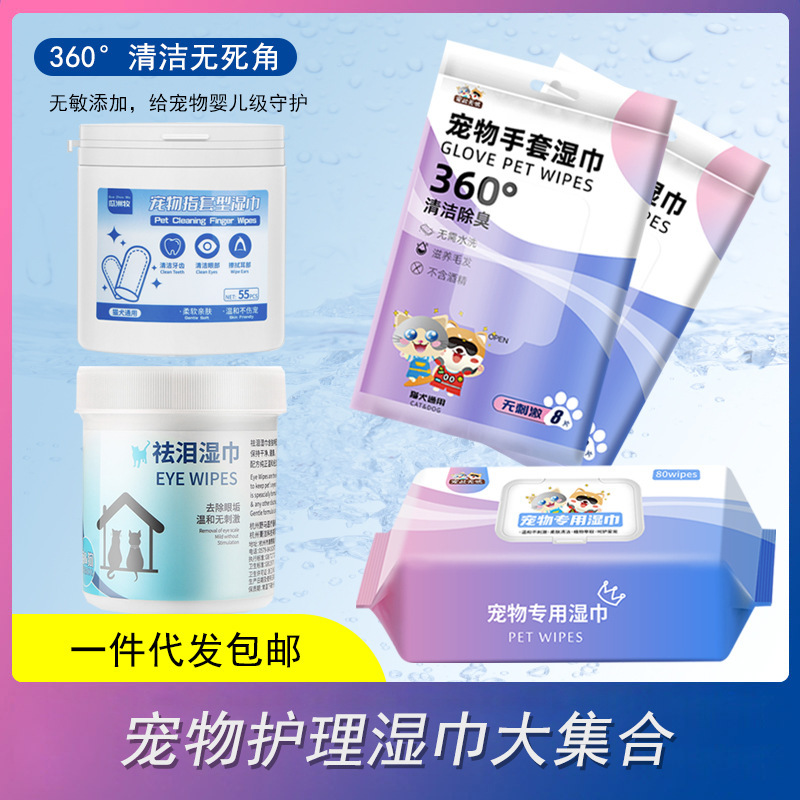 Pet wipes wholesale Internet celebrity cat wet wipes 100 pieces dog wipes cleaning supplies dropshipping