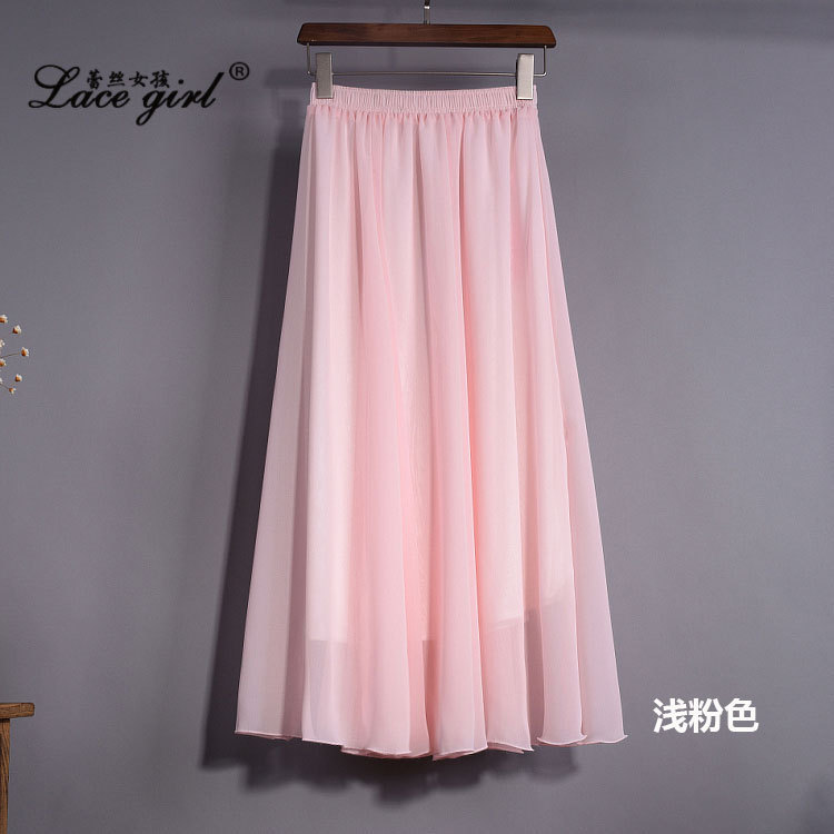 New summer clothes, long skirts, beach skirts, European and American chiffon skirts, long skirts, foreign trade