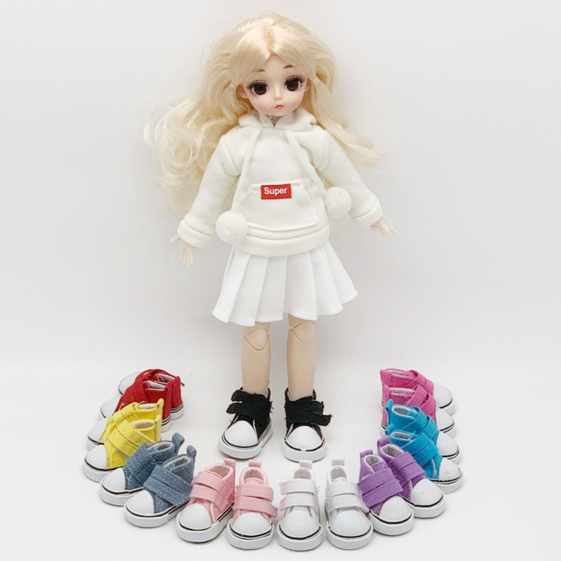 5cm casual canvas sneakers EXO doll shoes 1/6 BJD doll toy shoes