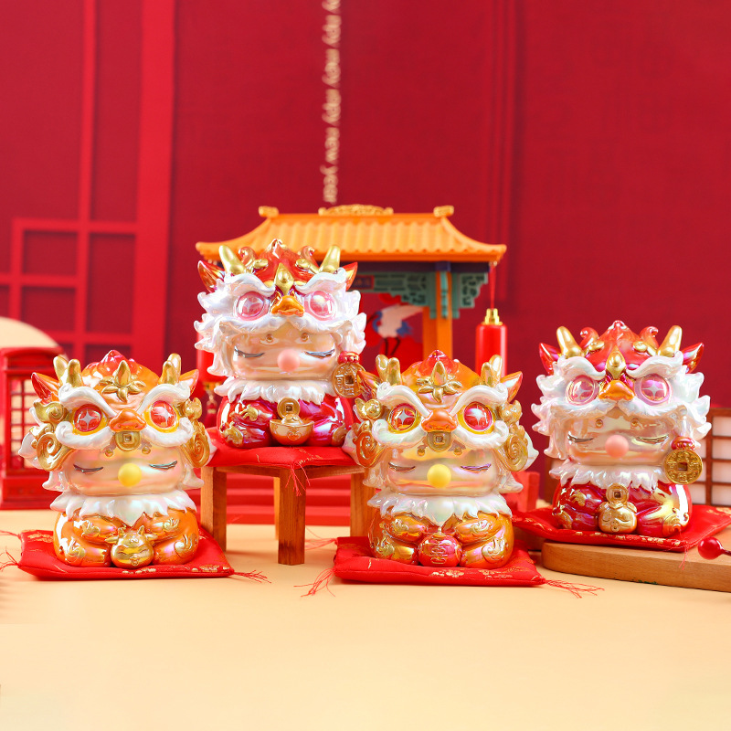 Creative Popular Ruilong Auspicious Piggy Bank Wholesale Resin Crafts Piggy Bank Home Decoration