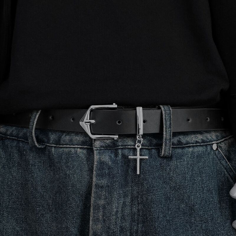 ins Korean version of Harajuku retro personality belt men's versatile belt simple student suit pants belt casual men and women trendy