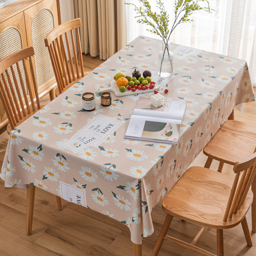 2024 new tablecloth PVC waterproof and oil-proof household disposable tablecloth fresh pastoral style coffee table tablecloth table mat