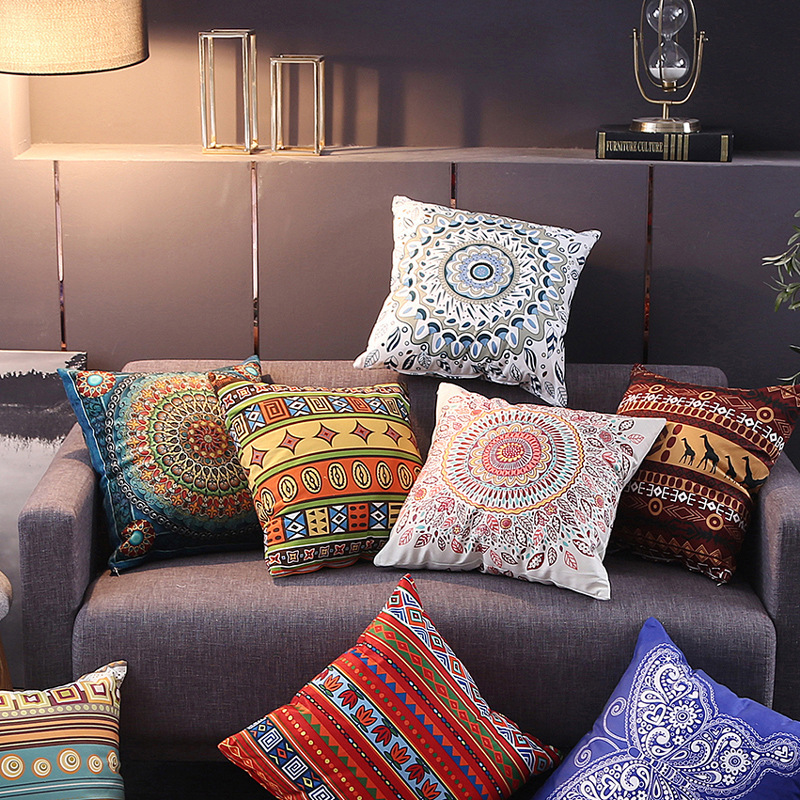 Bohemian cushion pillowcase square bedside living room sofa pillowcase office waist pillowcase dropshipping