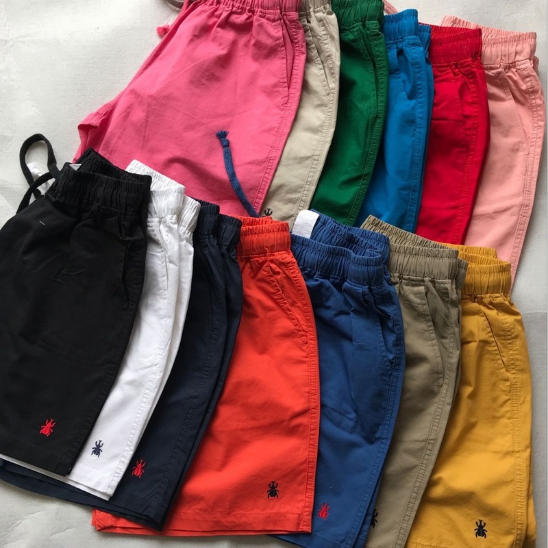 [Year-round supply] Han Xia CHUN cotton candy color men and women couples 45 minutes casual shorts beach