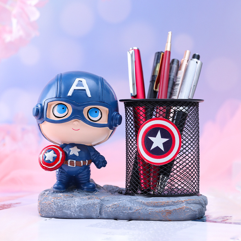 Creative captain pen holder student desktop decoration ornaments boys desk storage bucket office goodies birthday gift