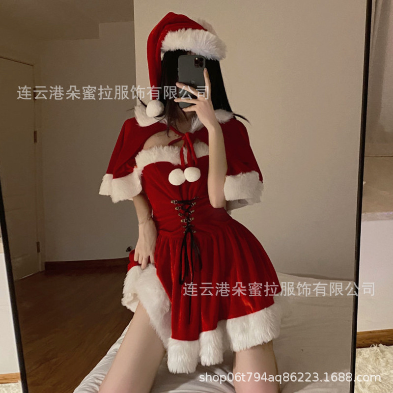 Dormila sexy lingerie wholesale Christmas uniform set Christmas clothes qqny role play