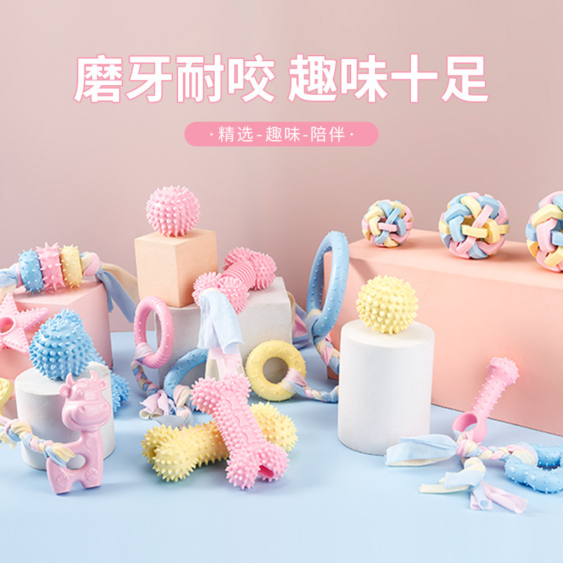 Pet Toy Wholesale Teething Stick TPR Toy Chewable Teddy Golden Retriever Interactive Training Dog Toy