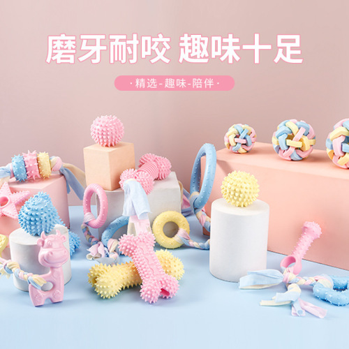 Pet Toy Wholesale Teething Stick TPR Toy Chewable Teddy Golden Retriever Interactive Training Dog Toy