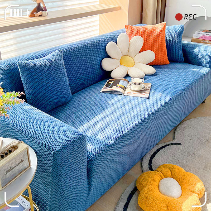 Elastic non-slip sofa cover, fully surrounded and universal cover, simple four-season universal sofa cushion cover to prevent cat scratching