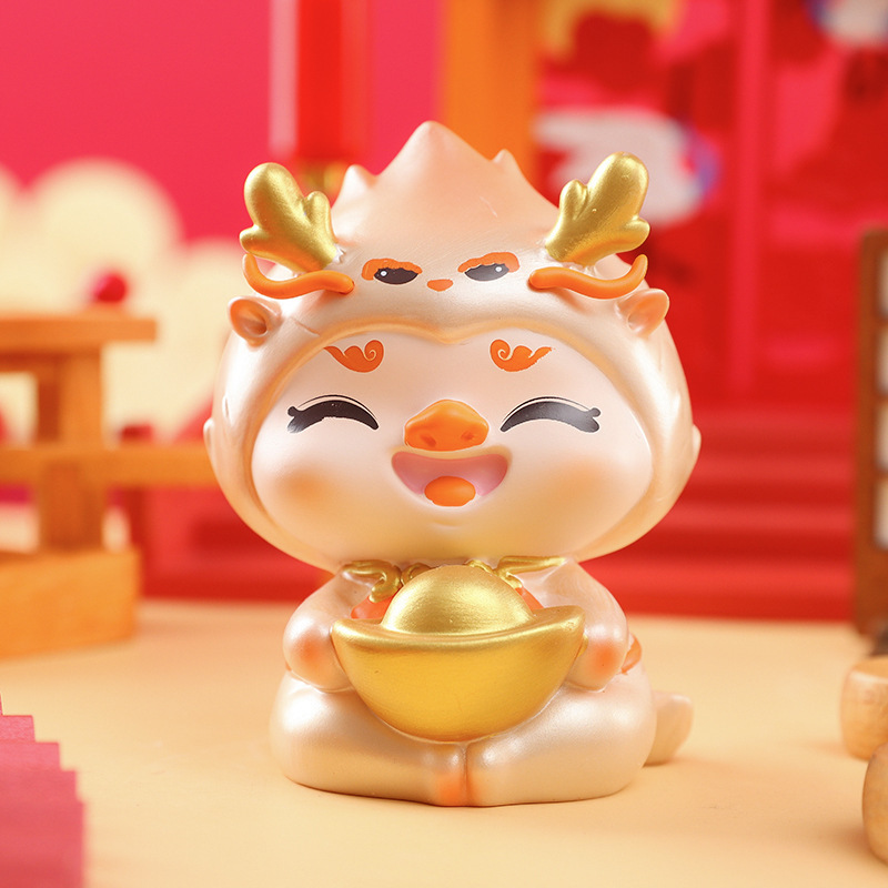 New Year Mascot Dragon Treasure Piggy Bank Resin Craft Piggy Bank Year of the Dragon Gift Children's Birthday Gift Wholesale