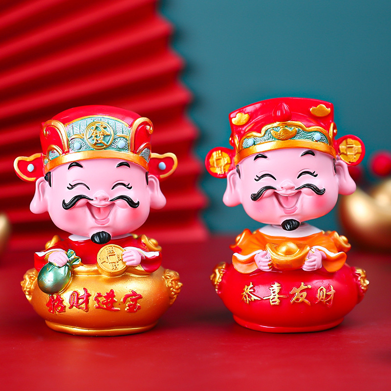 Auspicious Wealth* God of Peace Shaking head ornaments car car decorations creative auspicious gifts for friends figure