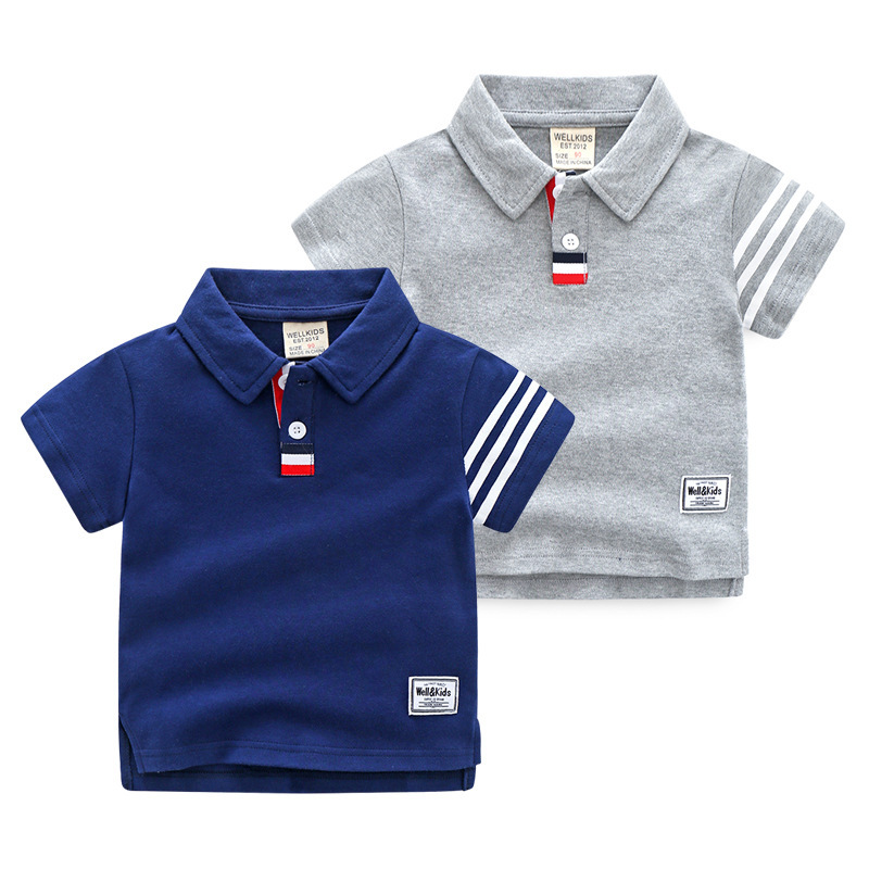 Summer casual new short-sleeved children's T-shirt Korean style sports short-sleeved T-shirt Boys POLO shirt short-sleeved children's clothing