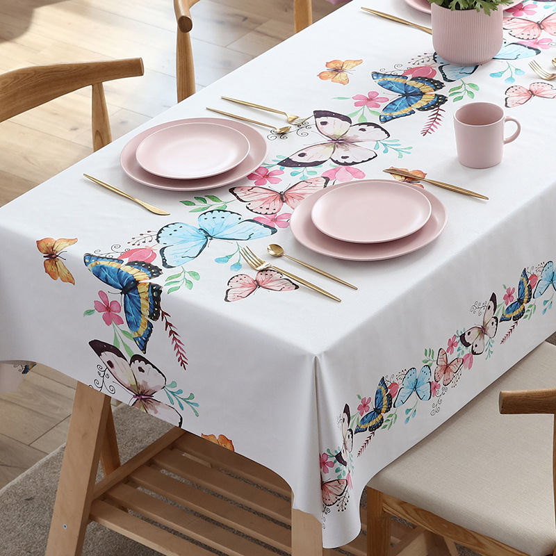 Ethnic style thickened waterproof tablecloth rectangular internet celebrity household tablecloth coffee table cloth pvc table mat no-wash oil-proof