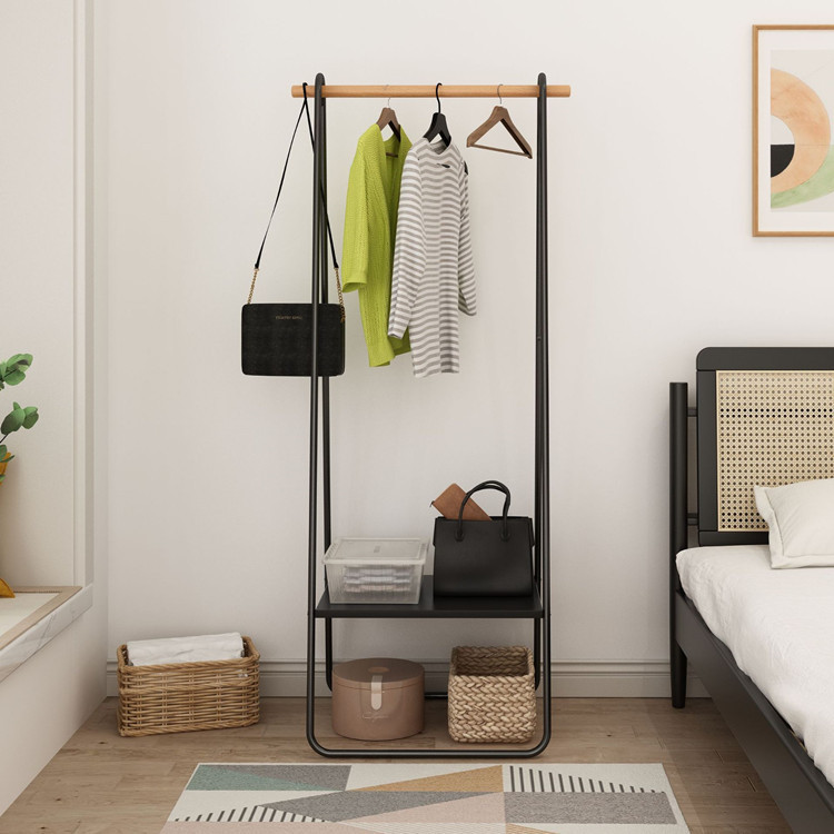 Floor-standing clothes drying rack in the master bedroom, balcony clothes drying rack, household simple clothes drying rod, dormitory clothes drying rack