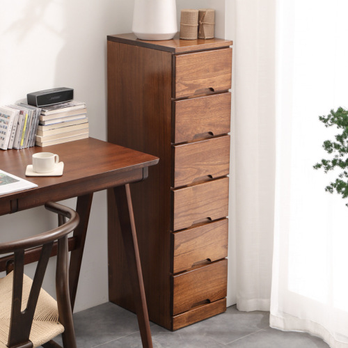 Solid wood gap storage cabinet wooden drawer-type bedroom cupboard simple narrow cabinet gap cabinet bedside table