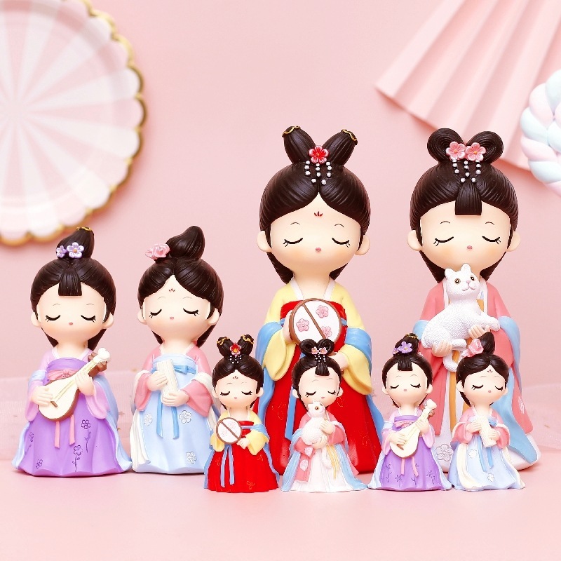 Character palace style doll girl butterfly love flower Tang Xiaomei room decoration desktop creative gift