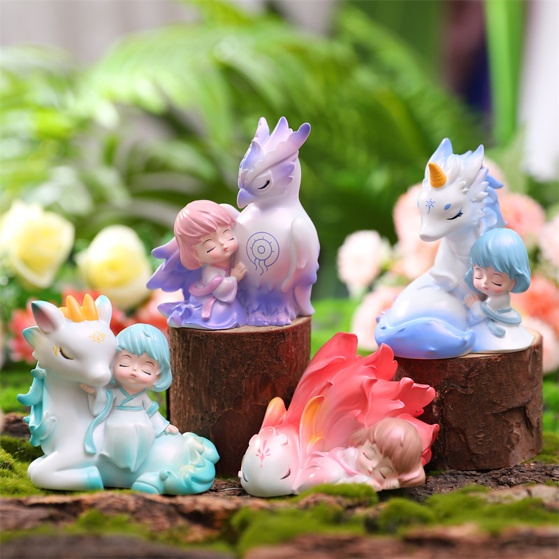 Creative gifts second generation ancient legend blind box figures trendy toy doll ornaments office desk decoration gifts wholesale