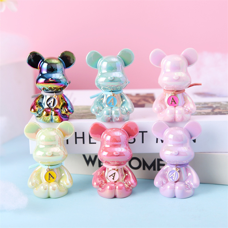 New blind box figure electroplated emotional bear cub surprise box pearlescent gradient letters student mother's day children's day