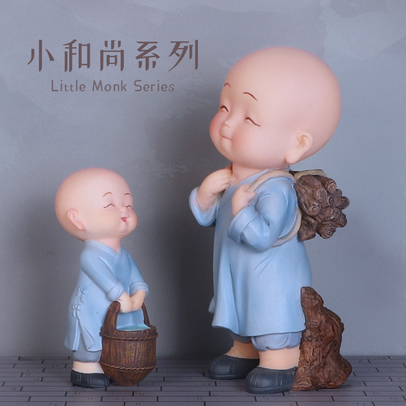 New Shaolin Kung Fu Monk Series Ornaments Creative Daily Novice Monk Scenic Area Hot Selling Free Commemorative Gifts