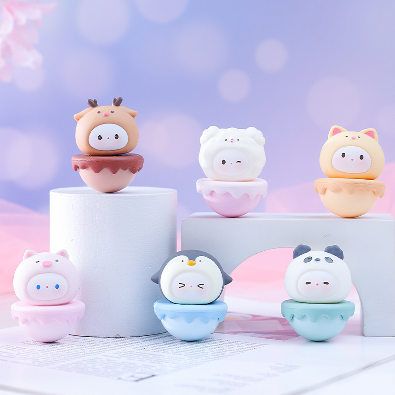 Soft fufu cute pet cute tumbler cute pet figure mini ornament small toy children's birthday gift