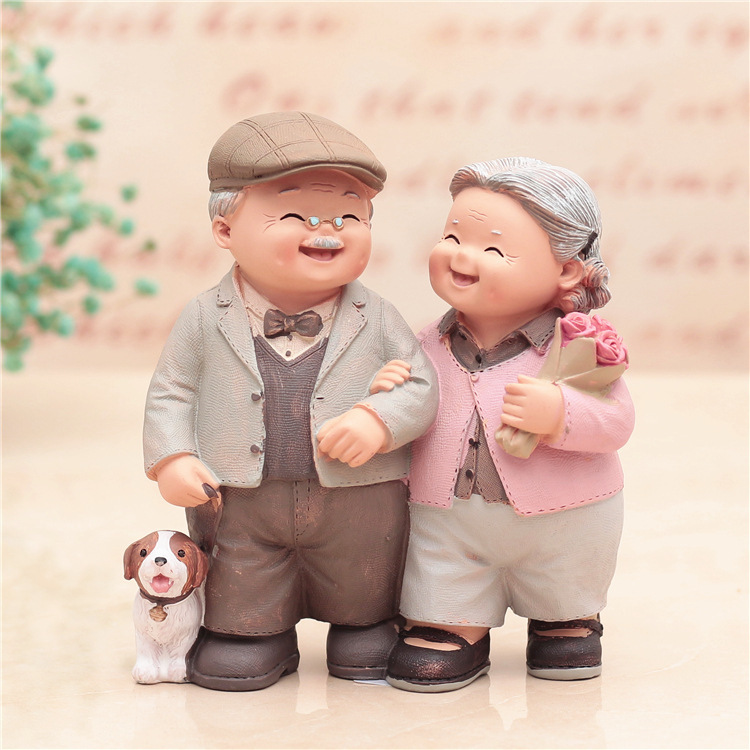 Creative love for old men and old ladies walking together, night light for grandparents, wedding and birthday gifts