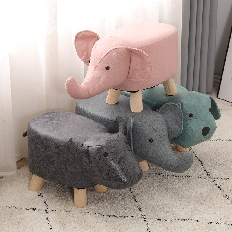 Small stool for household Internet celebrity children's cute cartoon animal stool small elephant changing shoes pet bench
