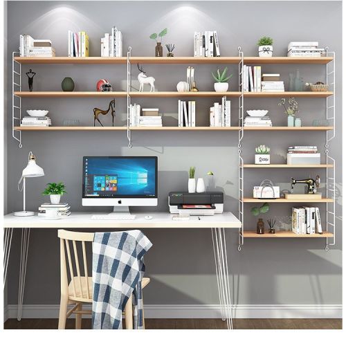 Source Factory simple modern wall decoration bookshelf multi-layer bookshelf Nordic multi-functional storage rack