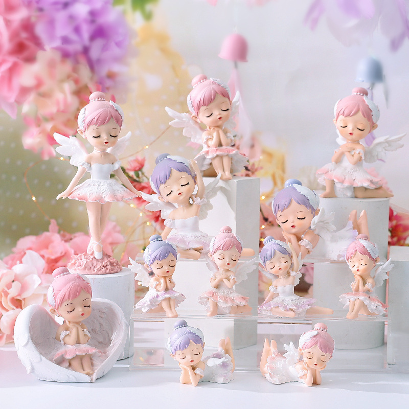 Ballet Girl Bella Little Girl Vinyl Ornaments Cute Girly Heart Desktop Counter Cake Decorations Wholesale