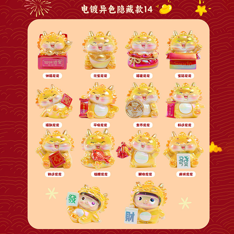 Festive Year of the Dragon mascot Ruilong Xianbao big cute blind box zodiac figure dragon furniture decoration Spring Festival gift