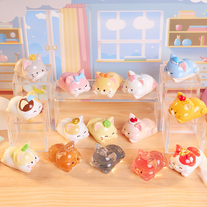 Cat Pa Pa Pa Le Blind Bag Creative Cute Meow Meow Little Cute Blind Box Resin Craft Gifts Girls Holiday Gifts