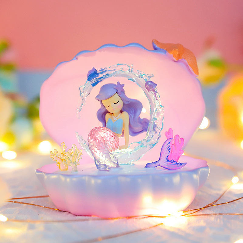 Princess series ocean mermaid princess pearl shell atmosphere star lamp desktop small ornaments dormitory lighting
