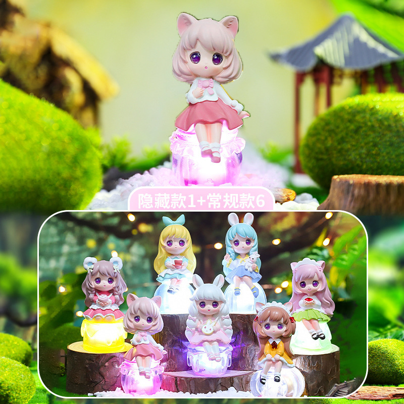 Semi-sugar girlish light-emitting lamp surprise blind box children's toy desktop decoration gift for best friends