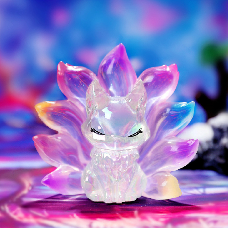 Chimao Kunlun nine-tailed fox blind box with the same electroplated fox surprise box boy and girl birthday gift small ornaments