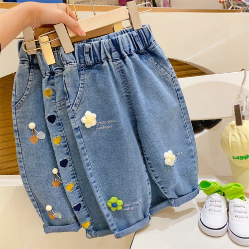 New spring and autumn girls' harem jeans for small and medium-sized children Korean fashion trousers loose casual pants