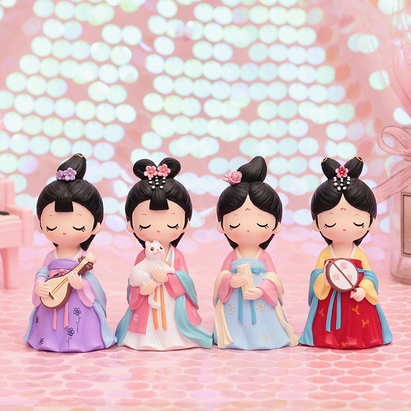 Pink Girly Heart Palace Retro Butterfly Love Flower Series Tang Xiaohuan Ornaments Decorations Cake Car Crafts