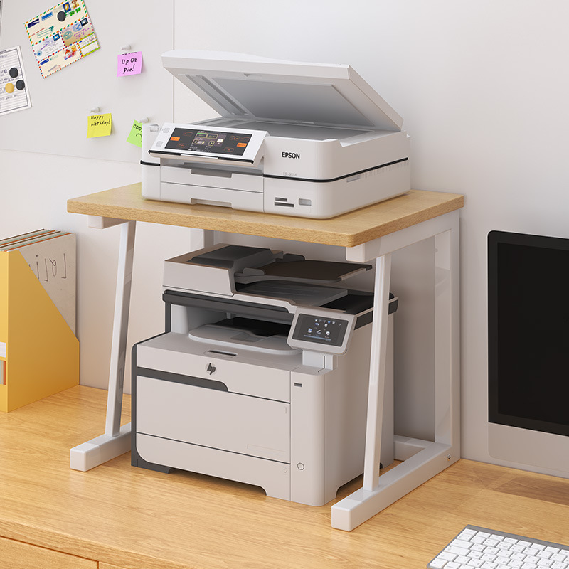 Desktop printer storage rack office desk creative double-layer storage rack multi-functional pin type copy stand