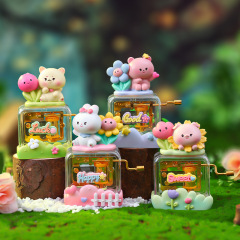 Creative Cute Pet Concert Cartoon Rabbit Bear Hand-cranked Music Box Surprise Children's Gift Girls Room Music Box