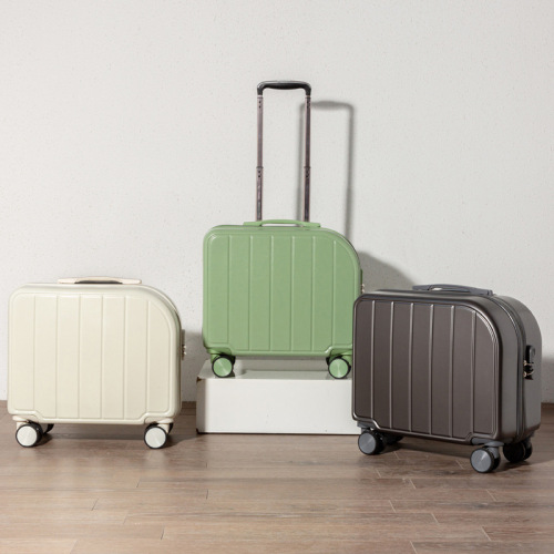 Small suitcase women's 18-inch lightweight boarding case universal silent wheel suitcase 16-inch children's password box leather suitcase