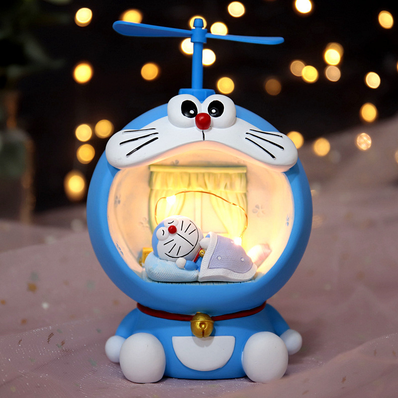 Creative Cartoon Blue Little Ding Flying Star Lamp Vinyl Money Jar Lamp Undesirable Piggy Bank as a Birthday Gift for Children