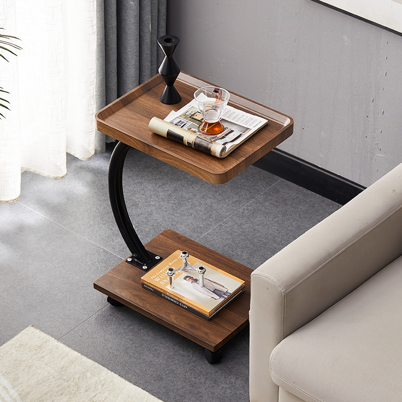 Source Factory Light Luxury Creative Sofa Side Table Living Room Tea Table Simple Balcony Corner Table Movable Square Table Small Coffee Table