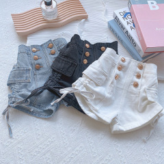 Girls' denim shorts for outer wear new summer thin baby and children's hot pants foreign trade children's clothing dropshipping 52993