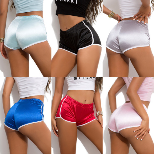 040# New Summer Women's Shorts Hot Pants European and American Nightclub Women's Sexy Sports Shorts Yoga Yoga Pants
