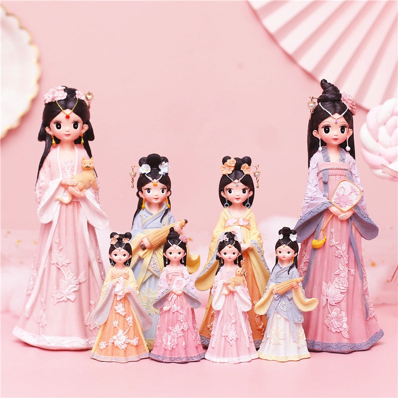 Manufacturer supplies and supplies exquisite girl ornaments, retro-style tourist attractions, gift gifts, resin crafts