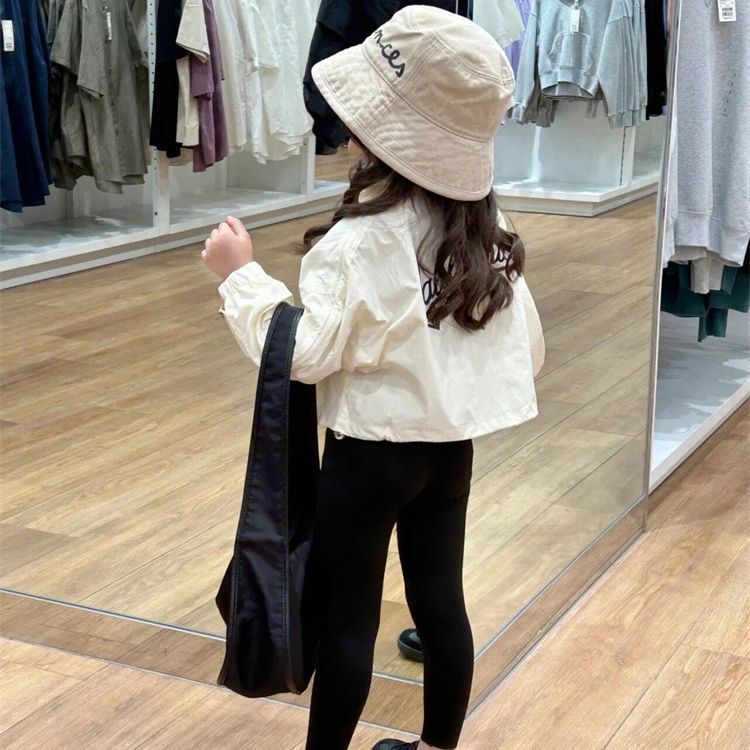 Children's Korean style jackets, spring and autumn new children's clothing, girls' style tops, yoga leggings suits