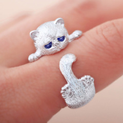 Wish e-commerce specializes in wholesale of new cat rings, Japanese cute and fashionable women's open rings and jewelry.