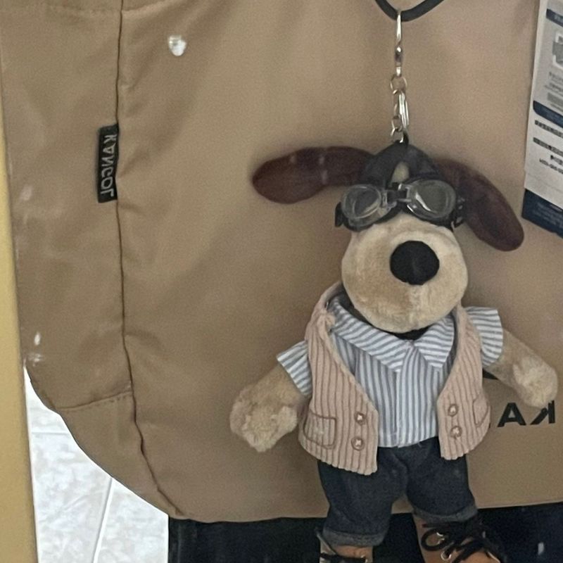 Leader puppy plush toy bag pendant car ornaments with keychain plush doll doll
