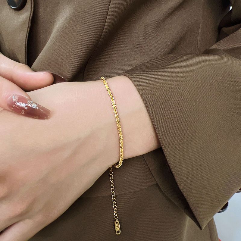 Sparkling Gypsophila Bracelet Women's Gypsophila Bracelet Ins Light Luxurious Temperament High-end 18k Gold Plated