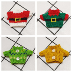 14cm Head Puppy Christmas Sweater Scarf Cardigan Goggles Hat Buttons Clothing Accessories Collection